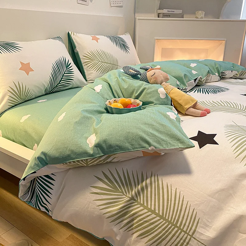 Factory Customized Floral Printing Soft Quilt Coverlets Queen King Size Designer 100% Cotton Bedding Set Single Bed Duvet Covers