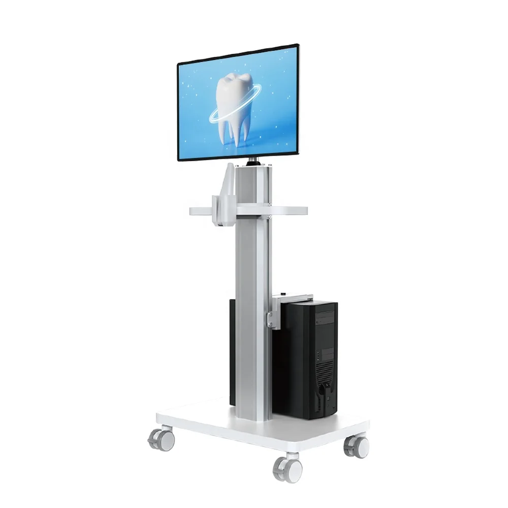 Likaymo OC-2 Hospital Mobile Nurse Rounds Cart Medical Trolley with Scanner Stander 4 Wheels for Dental Clinic  Office School