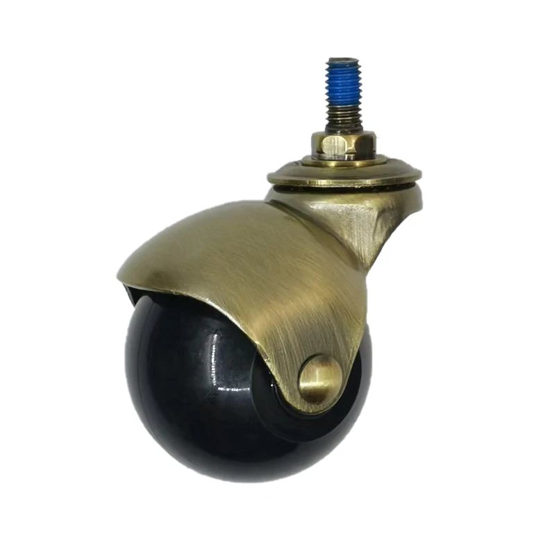 Furniture sofa caster wheel ball thread golden PU 1.5 / 2 inch light weight small swivel ball caster