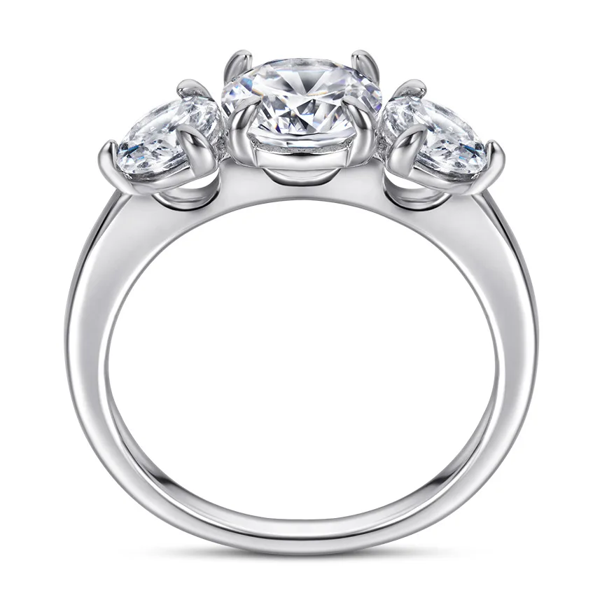 anillos de compromiso 925 INS Collection Gold Plated Round Stone Infinite Elements Sterling Silver 925 Jewellery Ring