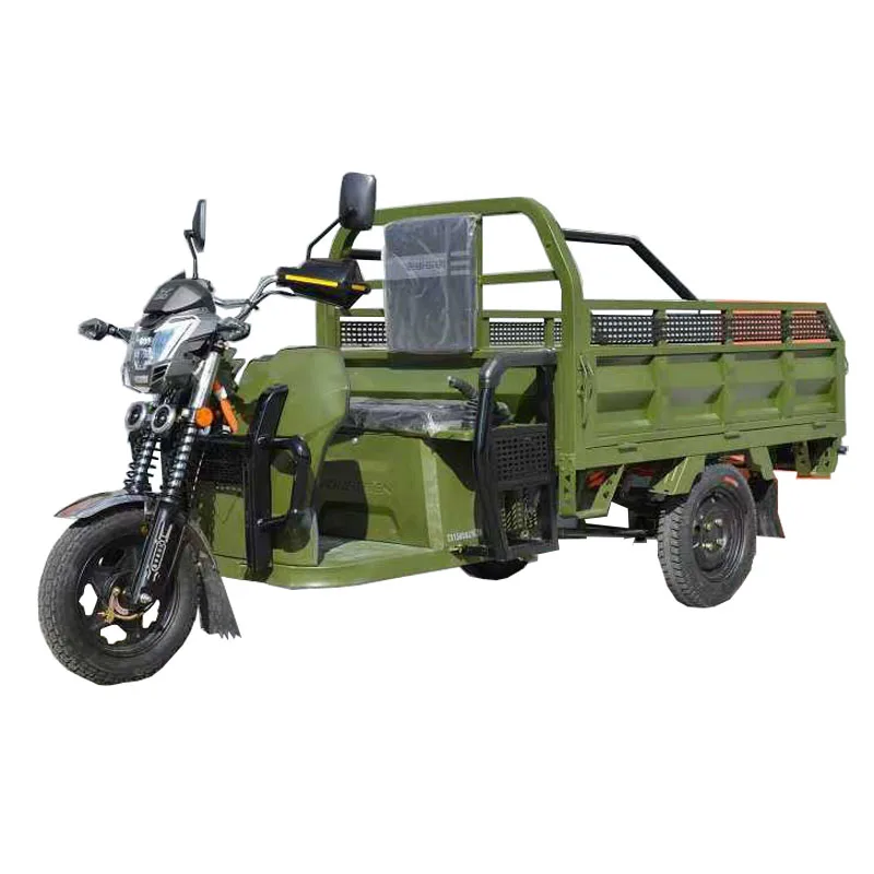 Chinese 1500w Tricycle with 3 Big Wheel EEC Truck Cargo Tricycle Electric Trike for Adults 60v Motorized Open Body 1000w Power
