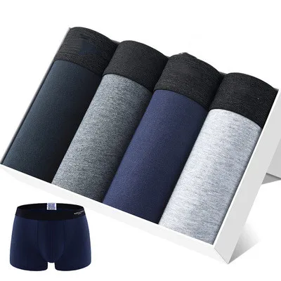Wholesale HIgh Quality Yarn Dyed Cotton Underwear Boxer Briefs For Men