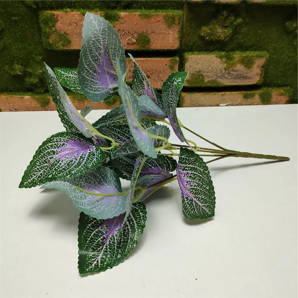 Artificial Flowers Simulate Plant Wall Decorative Leaves Palm Zebra Ferns Leaves Fittonia Leaves Mix Colors Panel Backdrop