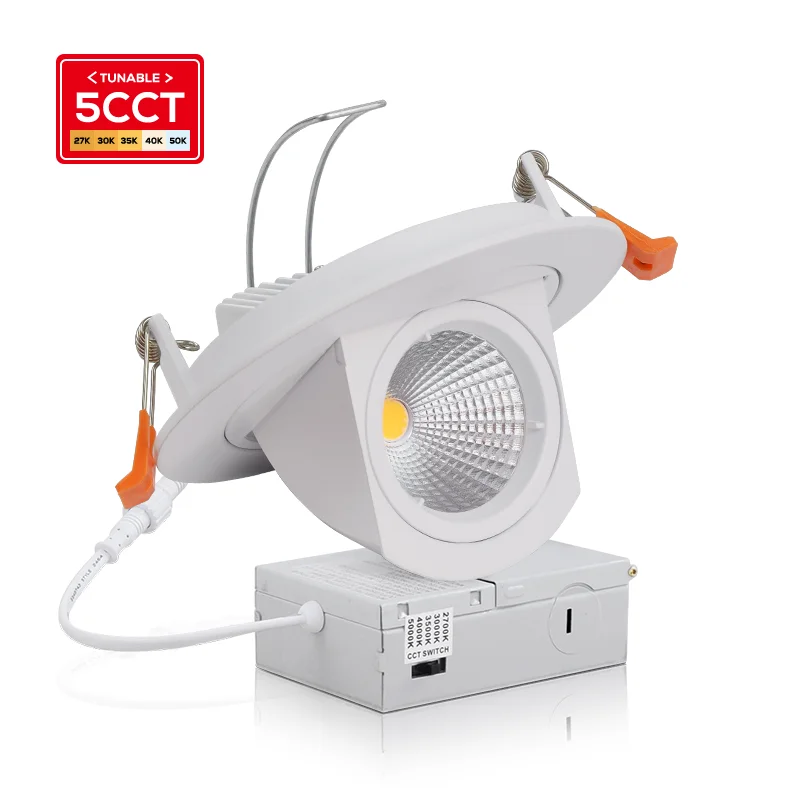 110V Gimble Led Exposed Eyeball Downlight Trunk Adjustable Rotatable Led Gimbal Downlight 4 Inch