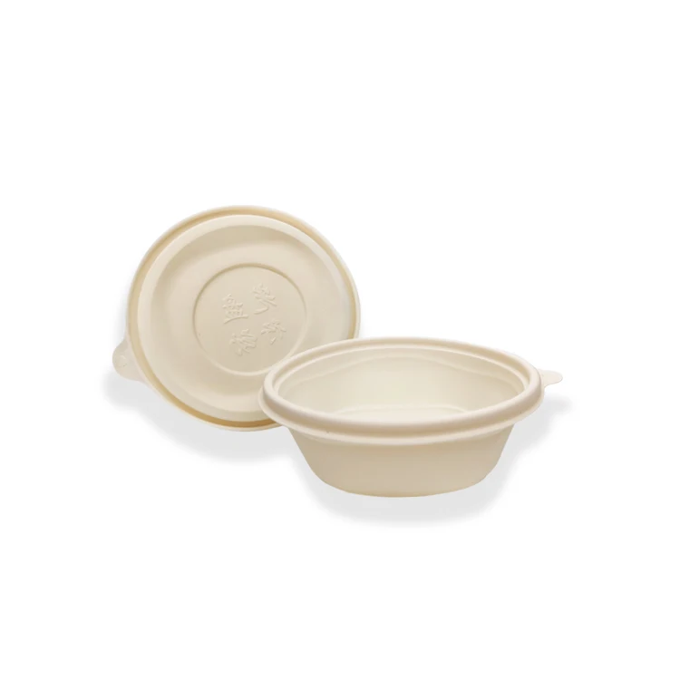 450ml Cornstarch  Disposable Soup Noodle Takeaway Packing Bowl