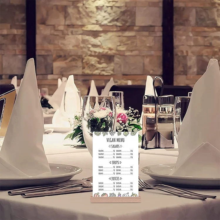 wood place card Table Number Stand Holders wood sign holder for Wedding Party Table Decoration