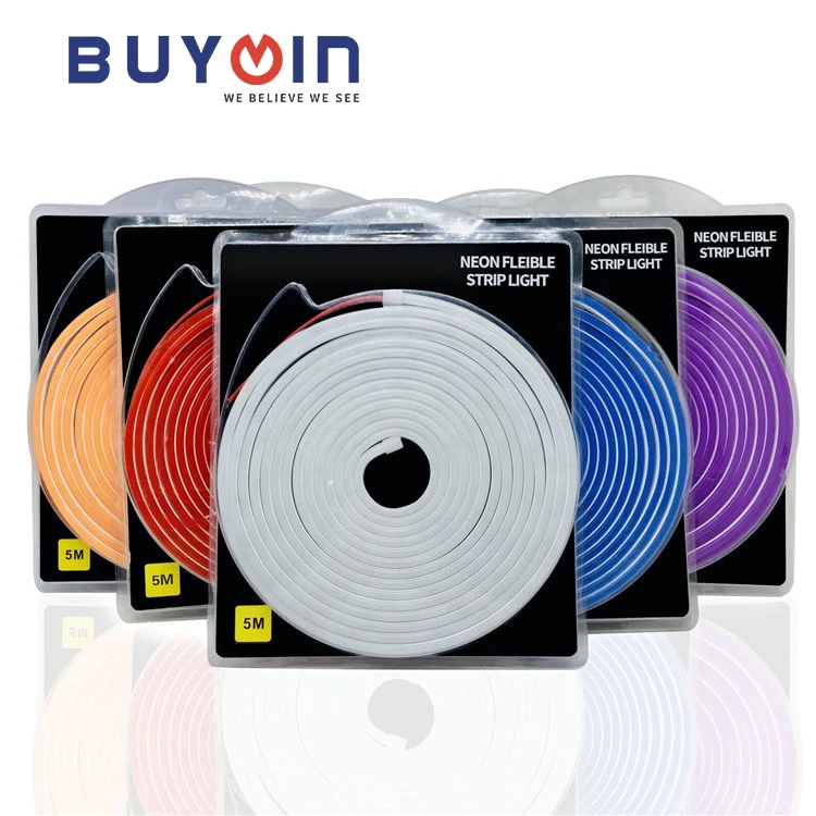 DC12V 5M/Roll Neon light strip for Custom Led Neon Sign Birthday Gift Wedding Party SMD2835 120Pcs Led neon strip