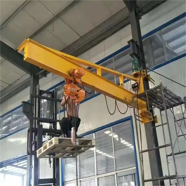 China Hot Sale 180 Degree Rotating Remote Control Fixed Wall Mounted Jib Crane 1 ton