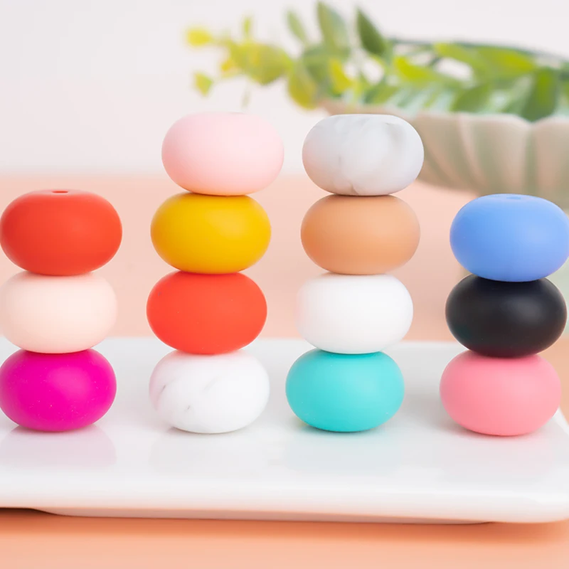 2024 new arrivals products wholesale food grade babies silicone focal beads soft silicone chew abacus beads toys for infant kids