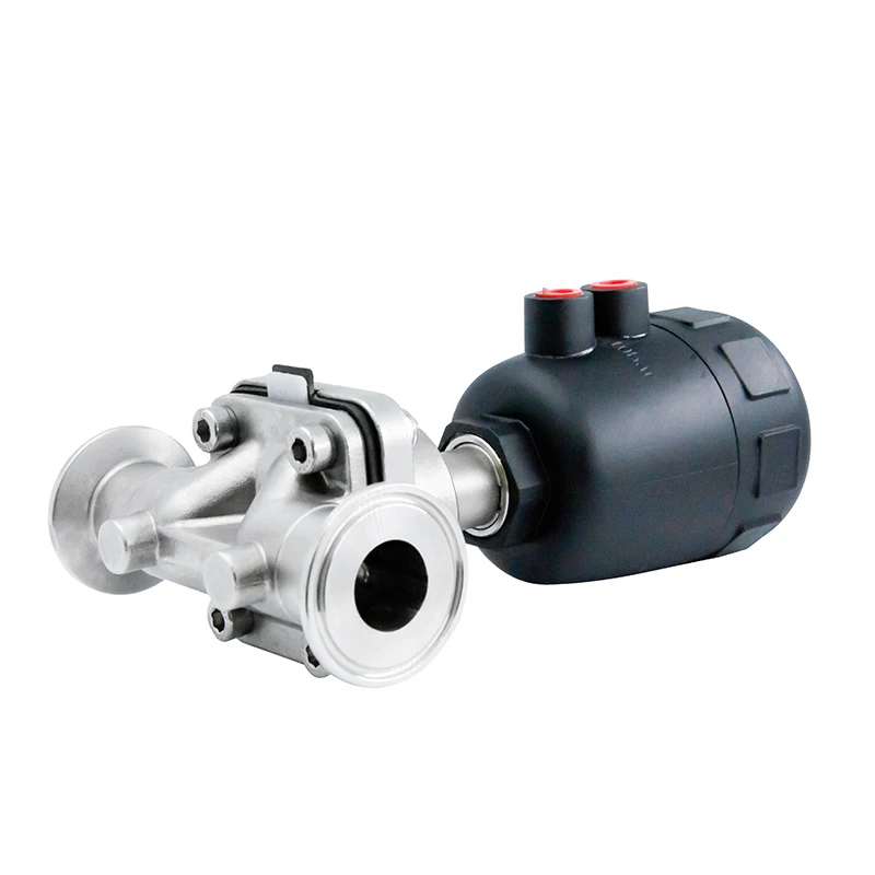 Forged Clamp End Casting Sanitary  Sanitary Stainless Steel Normally Open / Closed Pneumatic Diaphragm Valve Membrane For Food