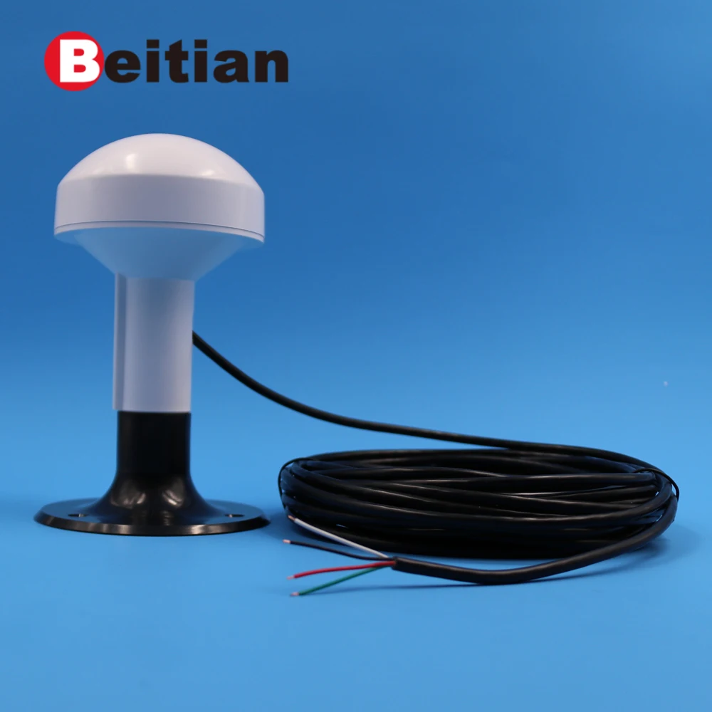 Beitian GPS receiver with antenna module ship Marine GNSS receiver RS232 DIY Connector Mushroom-shaped case 12V 9600 bps BP-280N