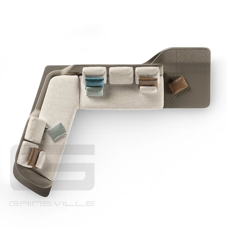 High end italian designer latest design leather fabric sofa luxury living room furniture italian sofa