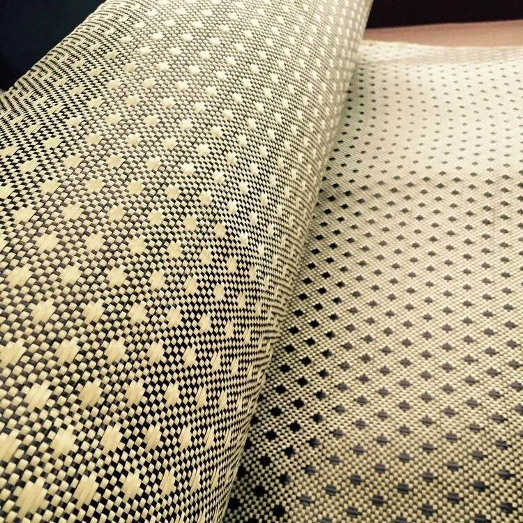 Colourful carbon aramid hybrid jacquard fiber fabric fibre cloth