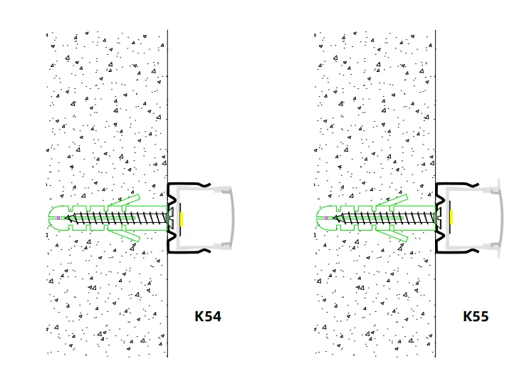 Factory Sale K54 aluminium profile linear lighting strip channel extrusion housing surface aluminum led profile