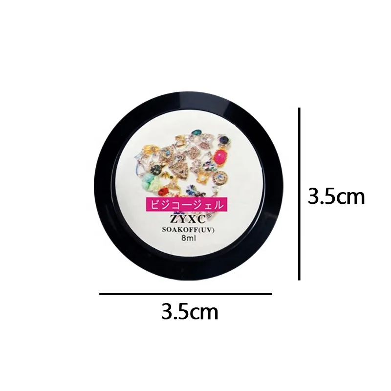 8ml Super Sticky Rhinestone UV Gel Adhesive Diamond Gem Builder Nail Diamond Glue for Jewelry Rhinestones