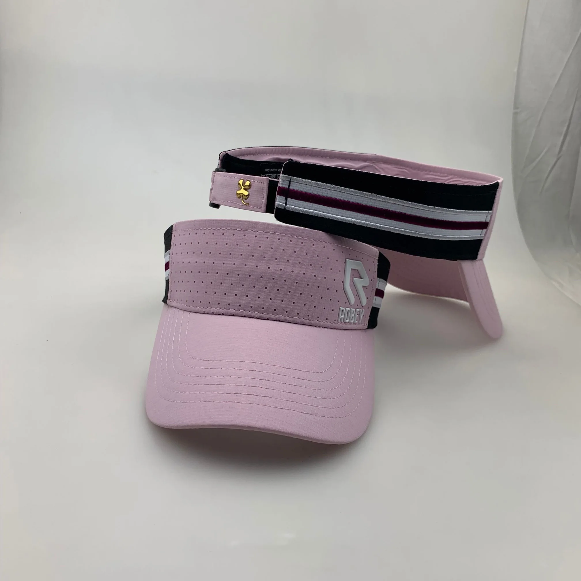 Wholesale Custom TPU hot pressing Logo  Outdoor Visor Beach Adjustable Sun Cap Visor Hats lasor hole tennis hat cap