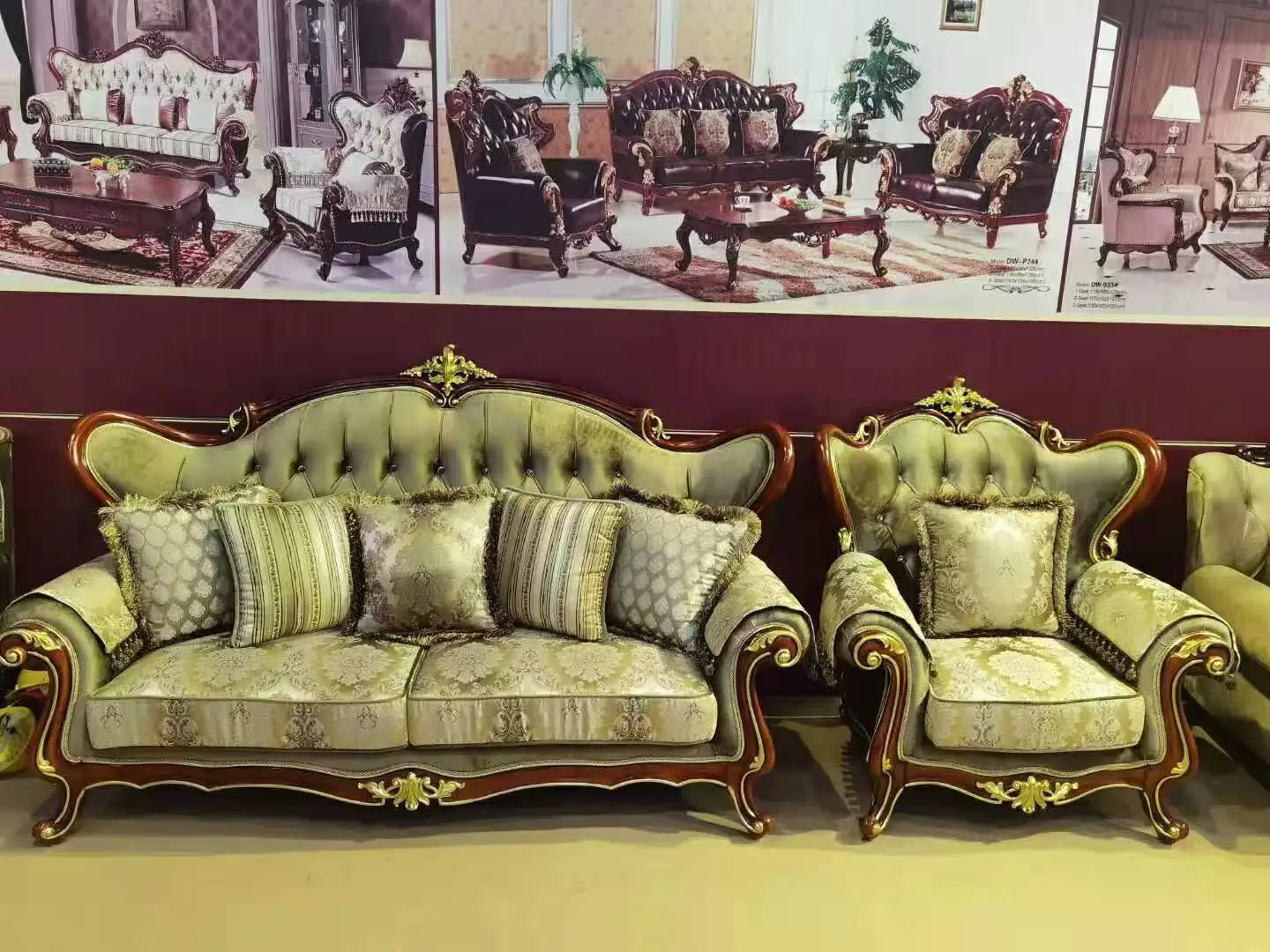 1+2+3 seats luxury leather European sofa for Home/America hot-sell living room sofa