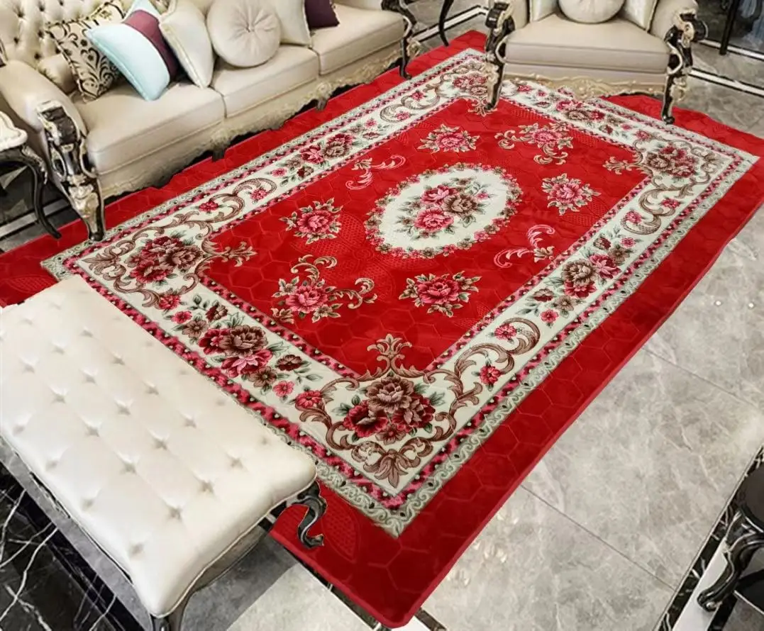 Rachael Washable For Living Room Anti-Slip Mink Printed Soft Carpet