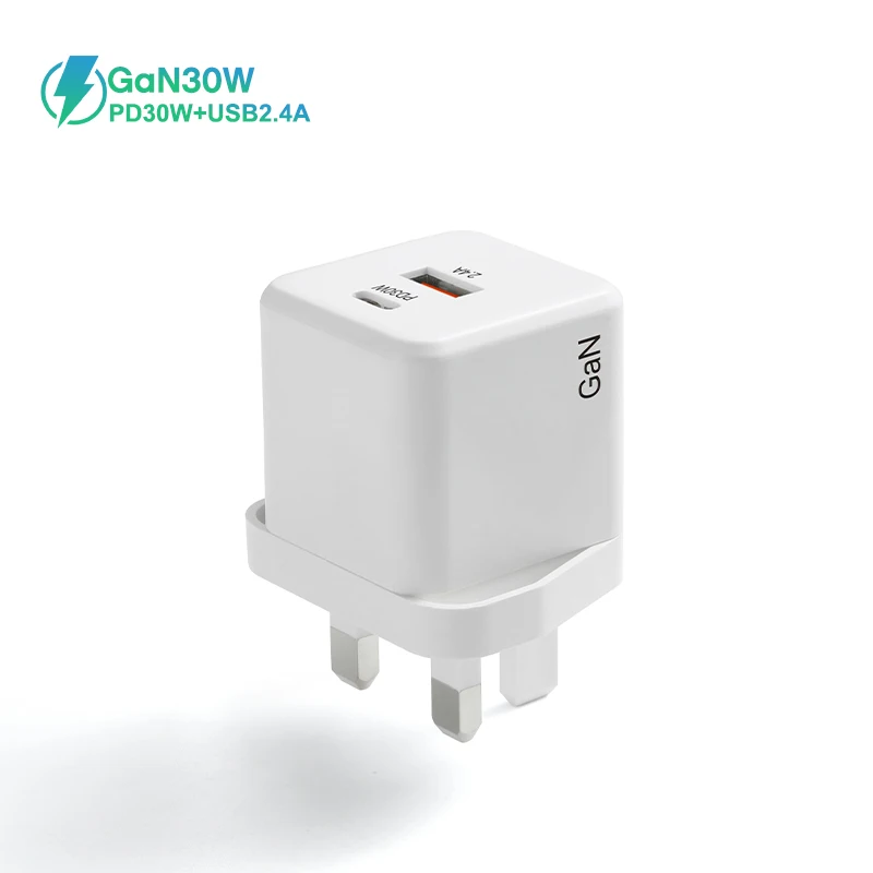 Адаптер переменного тока Ган 30 Вт Usb настенное зарядное устройство дл