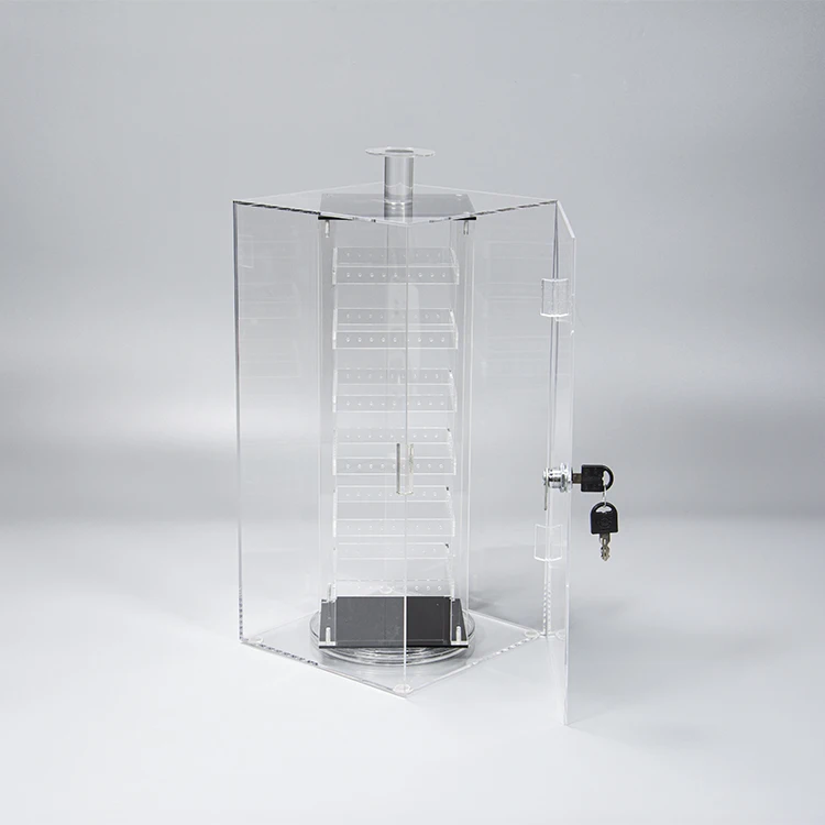 Акриловая стойка-витрина Lucite с замком Фабричный поворотный выставочный Прилавок на