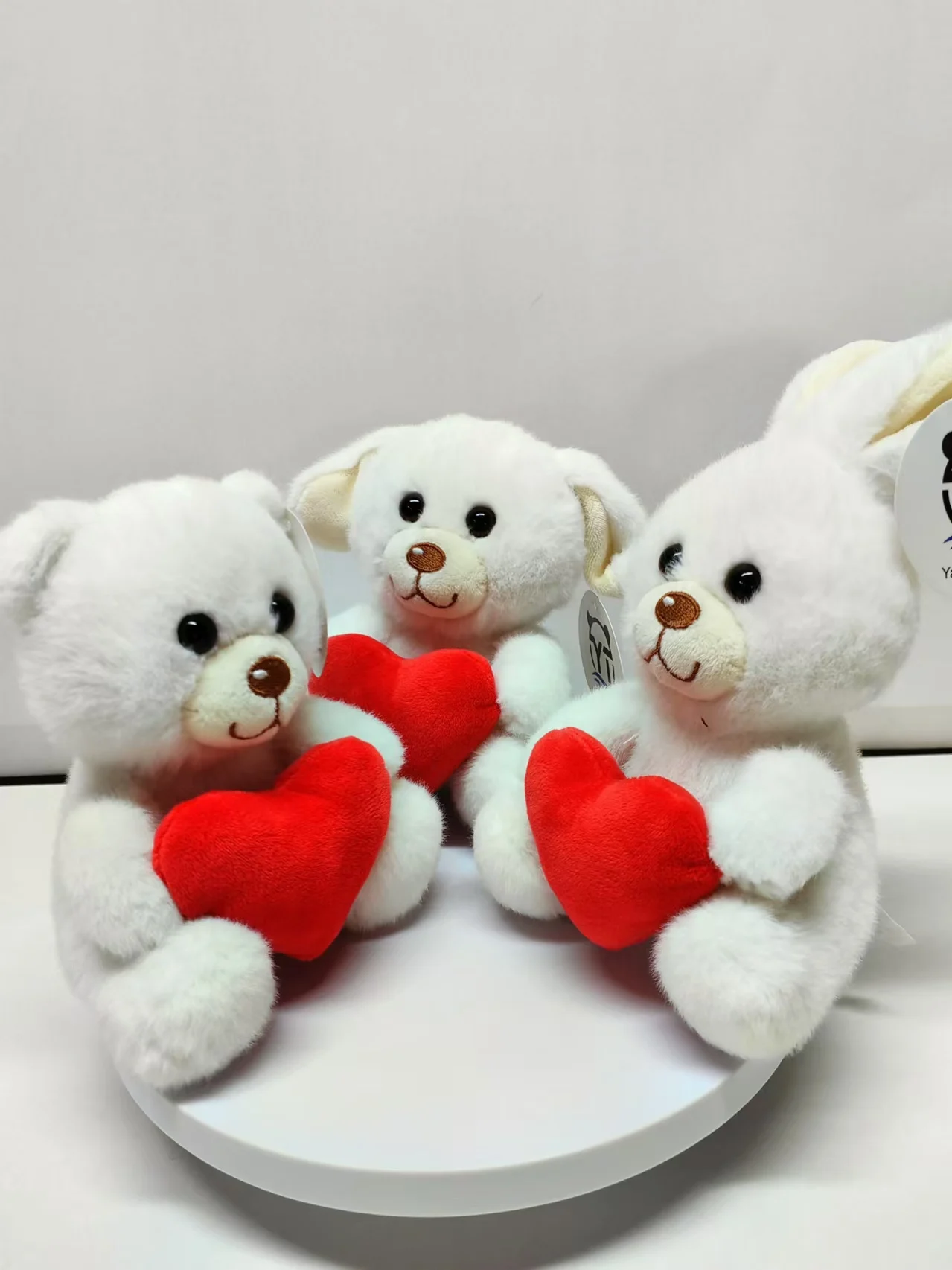 2024 Valentine day girlfriend gift plush toy with love heart bear bunny dog stuffed doll for lover