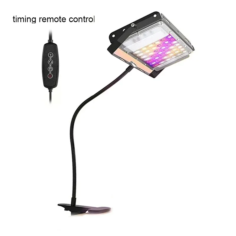 Auto On & Off Timer Table Top Stand Grow Lamp UV IR Full Spectrum Plant Light for Hydroponic Indoor Plants