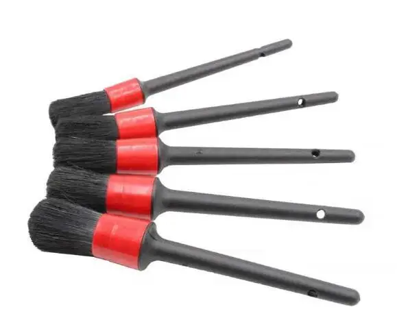 5pc automotive soft hog boar hair auto car detailing brush
