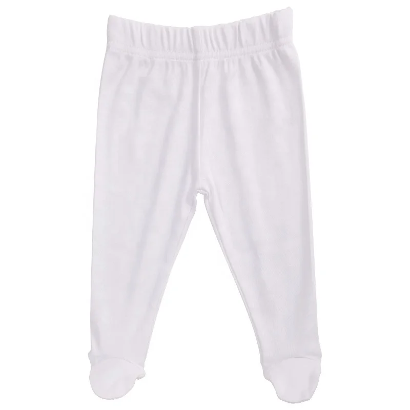 
OEM custom unisex plain cotton footed pants baby footed leggings 