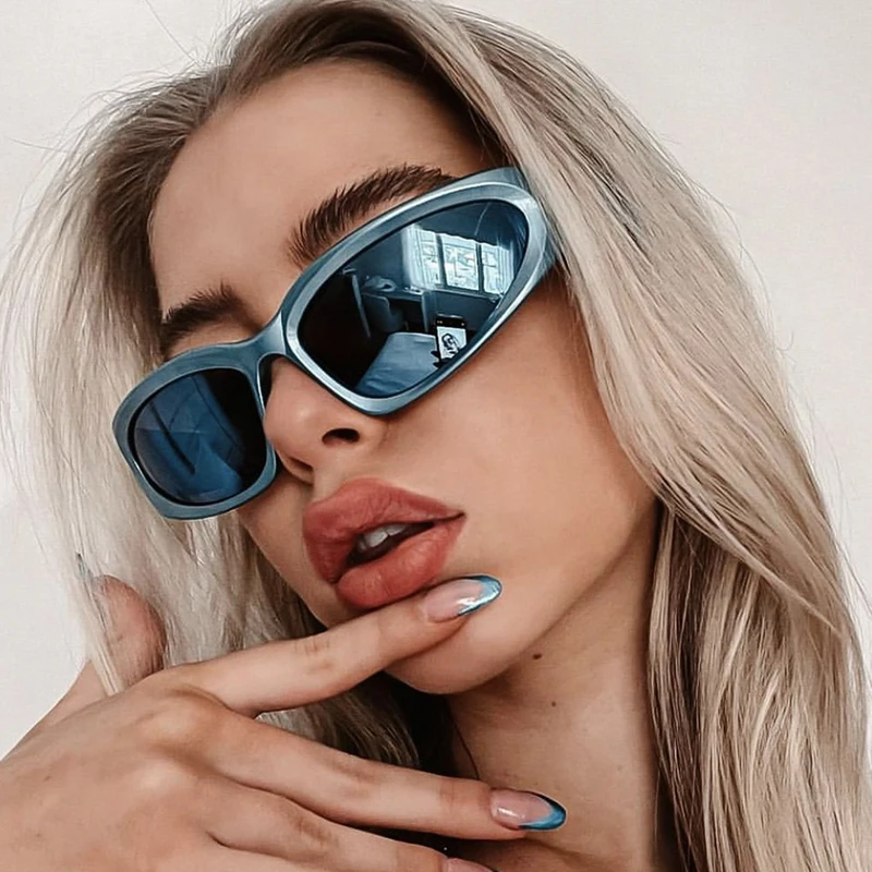 2024 New Outdoor Sports 6609 Retro Custom Logo Sun Glasses Fashion Mirror Lenses Riding Brand Design Polarized Y2K Sunglasses
