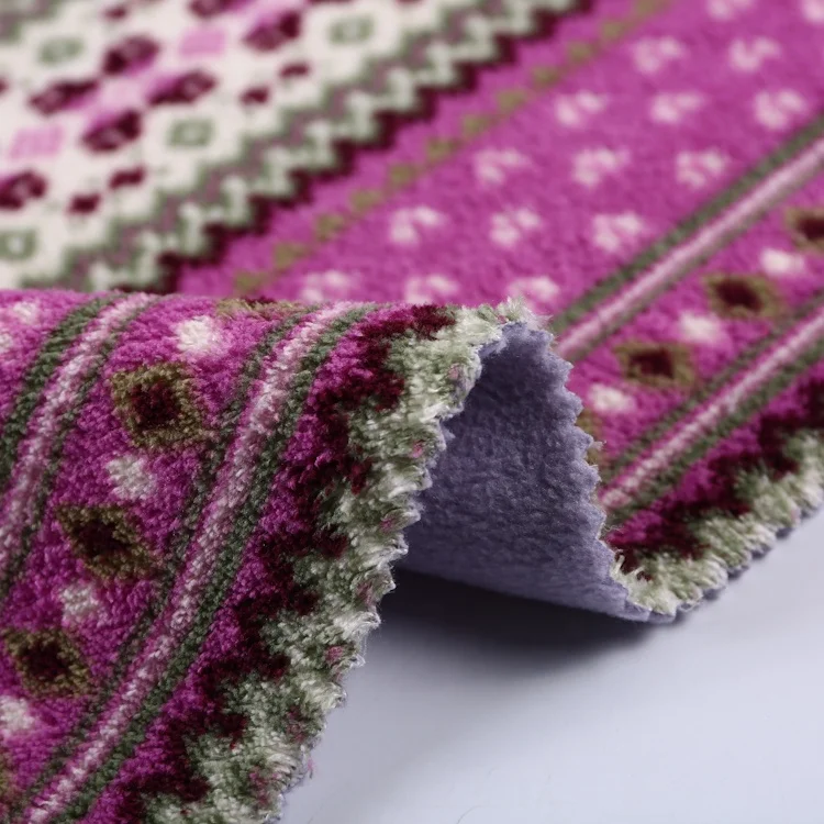 New Products Matte Bonded Printing Polar Coral Fleece Fabric for Blanket