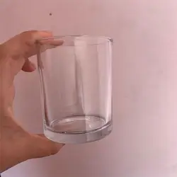 Wholesale transparent white black matte empty 8 oz 10 oz 14 oz glass wax candle jar with lid