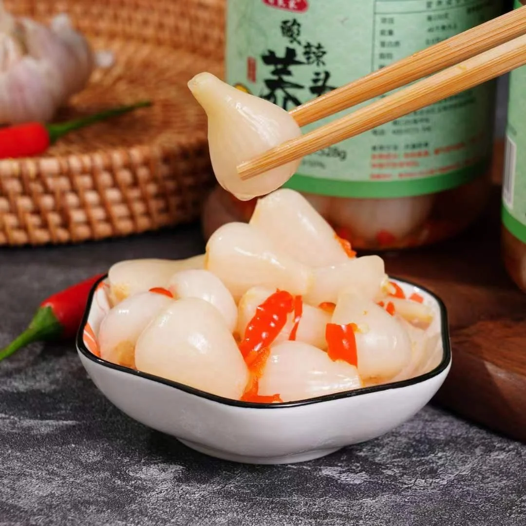 Pickled leeks with hot and sour salt - delicious Chinese sour pickles