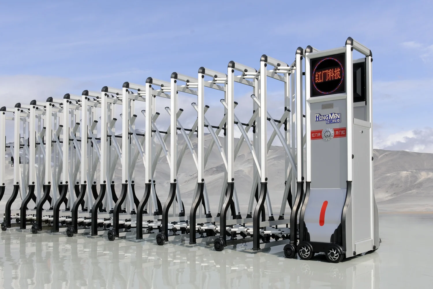 Original Design Aluminium Retractable Gate and Automatic folding gate with Intelligent Self-Align (ISA) Motor