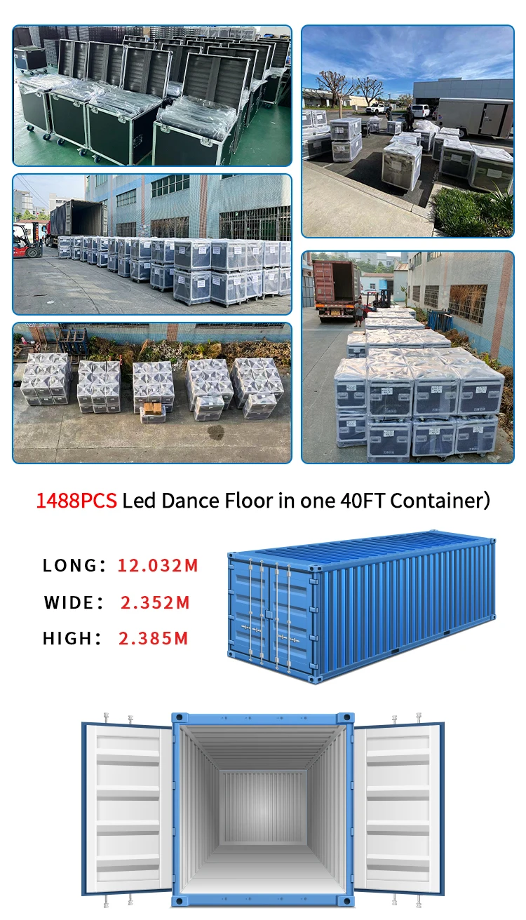 outdoor dmx led dance floor magnetic 64 pixels stage lights wedding party colorful dance floor for disco