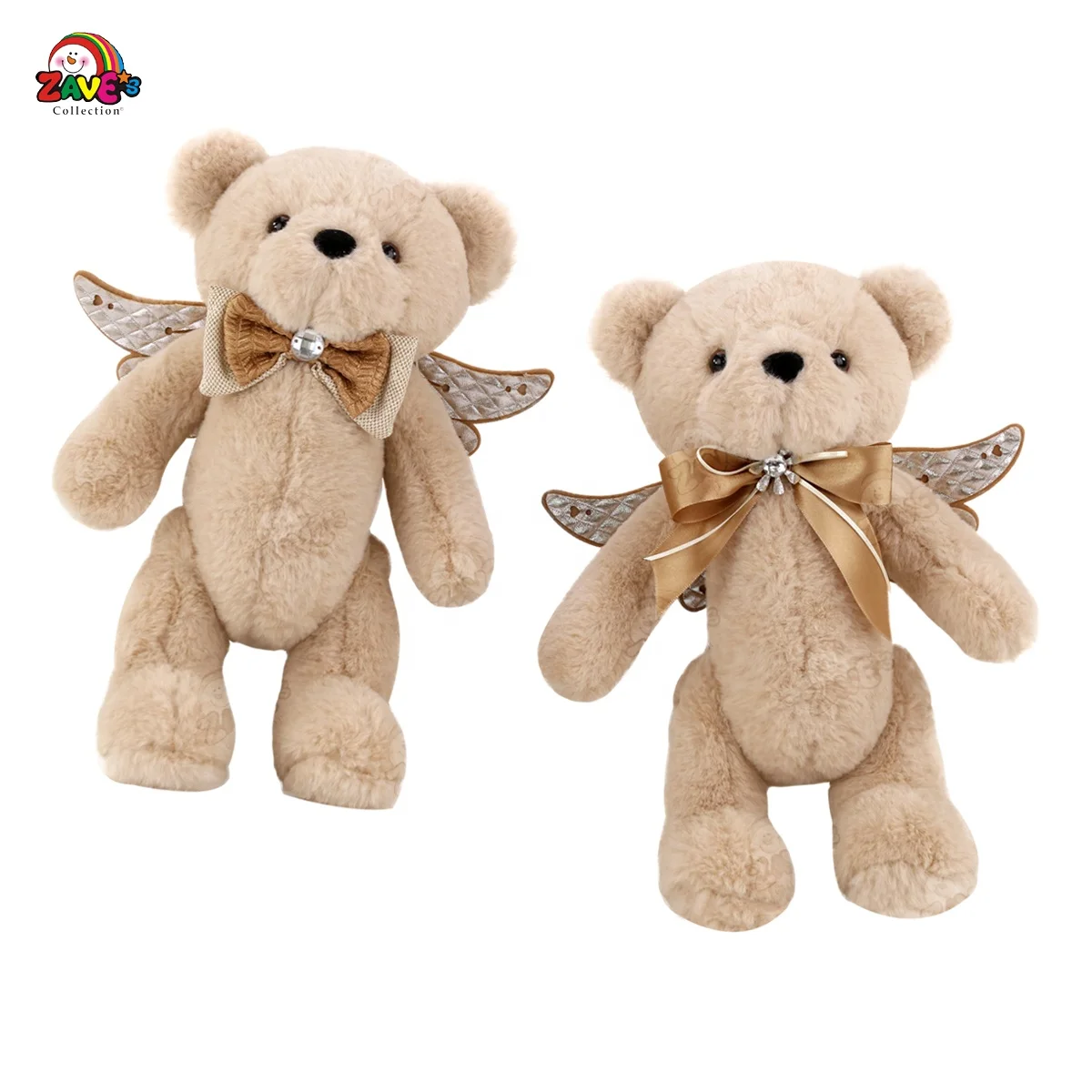 Bear 11-in Angel Wings couple sit and stand Plush kids doll girl gifts crafts Manufacturer