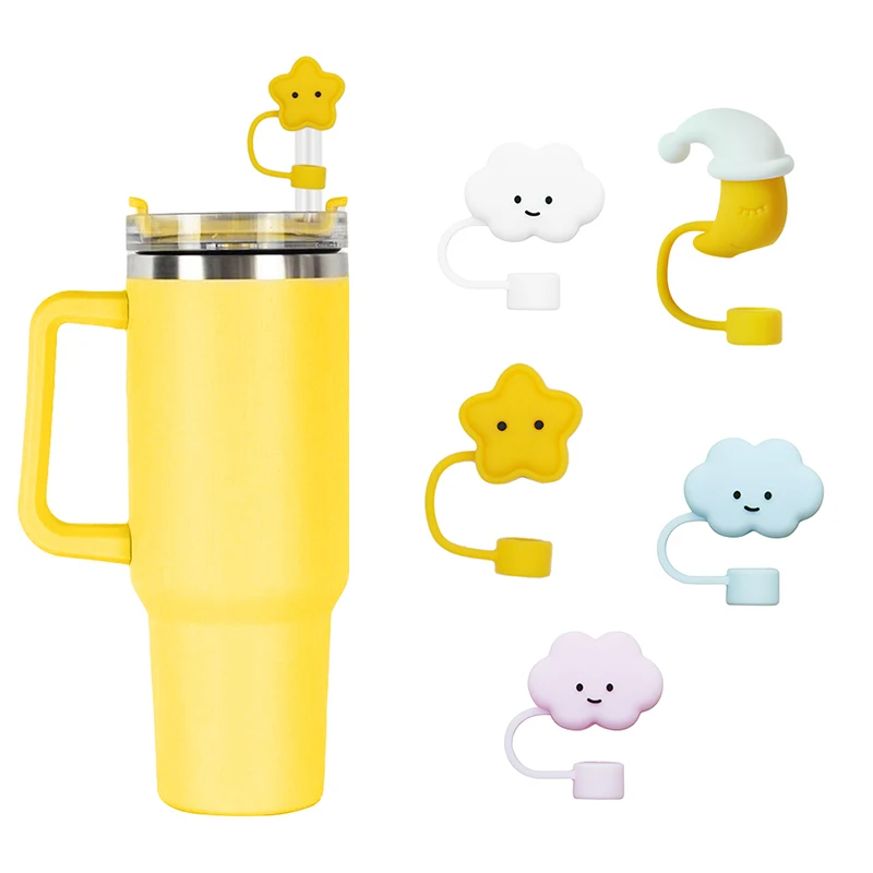 Available could design BPA free Food grade Non toxic Safe 100% full Silicone straw Covers for 8mm 10mm sippy straw hat