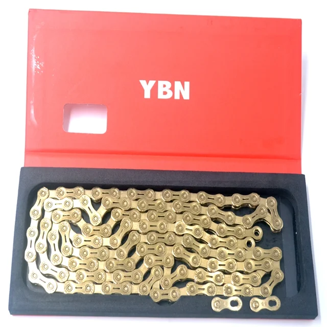 YBN 11-22-скорость инструмент для демонтажа цепи велосипеда (высокопрочный 116L титановая золотаq оригинальная коробка