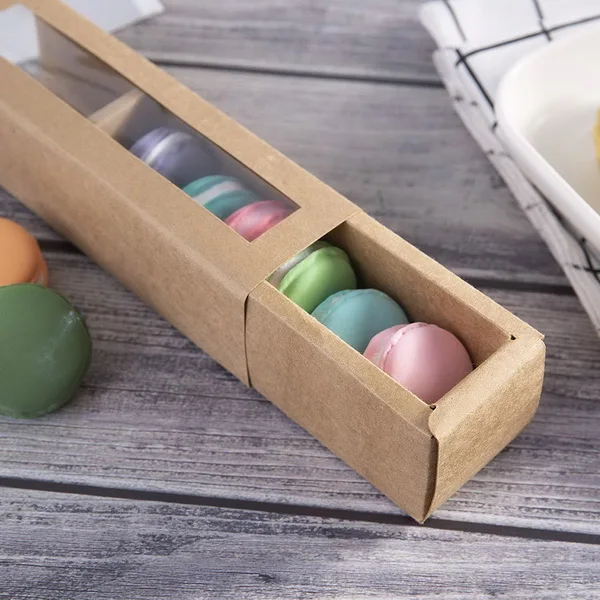 Macaron Packaging Box Macaron Gift Giving boxes, Pastry Boxes, Chocolate Dessert Treat Packaging with Clear Window
