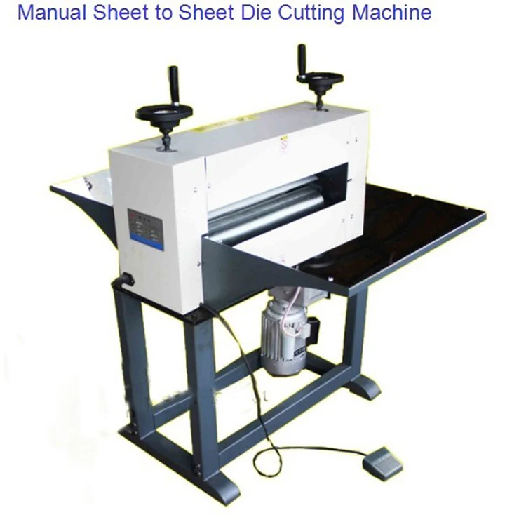 Industrial Semi Automatic Flat Bed Manual Paper Box Roll Creasing And Die Cutting Machine Roller Die-Cutting Press Machine