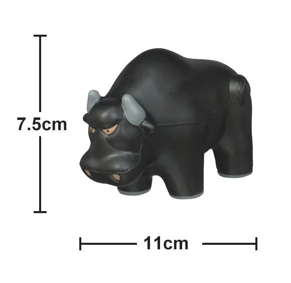 Custom Logo Charging Bull Pu Foam Anti Stress Ball For Kids Toys