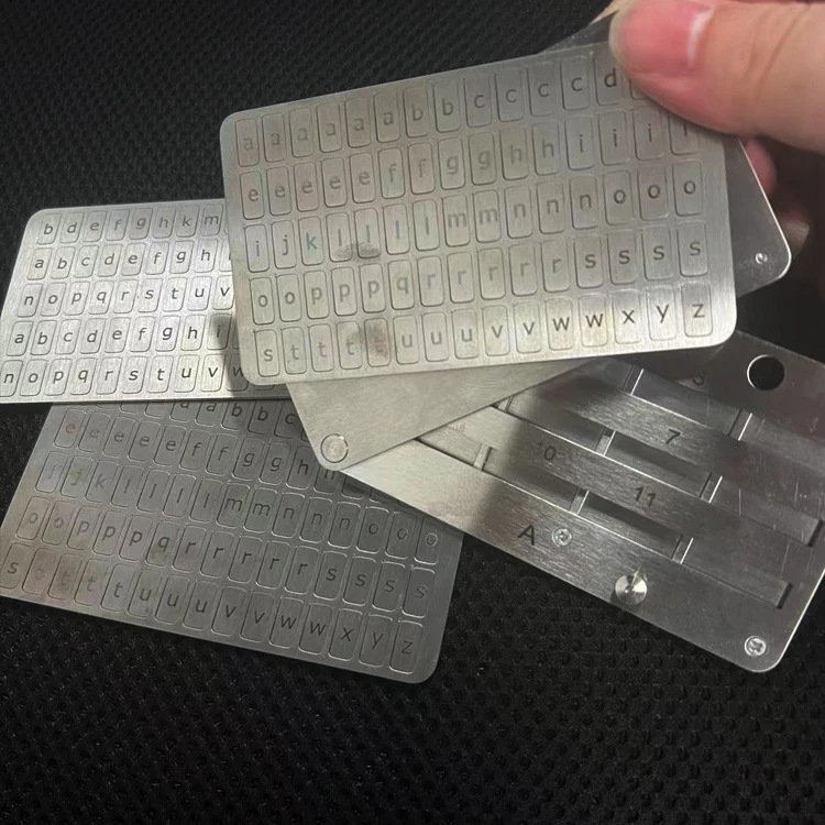 Custom Crypto Hardware Wallet Backup Plate Crypto Currency Wallet Metal Password Wallet Stainless Steel Seed Phrase Storage