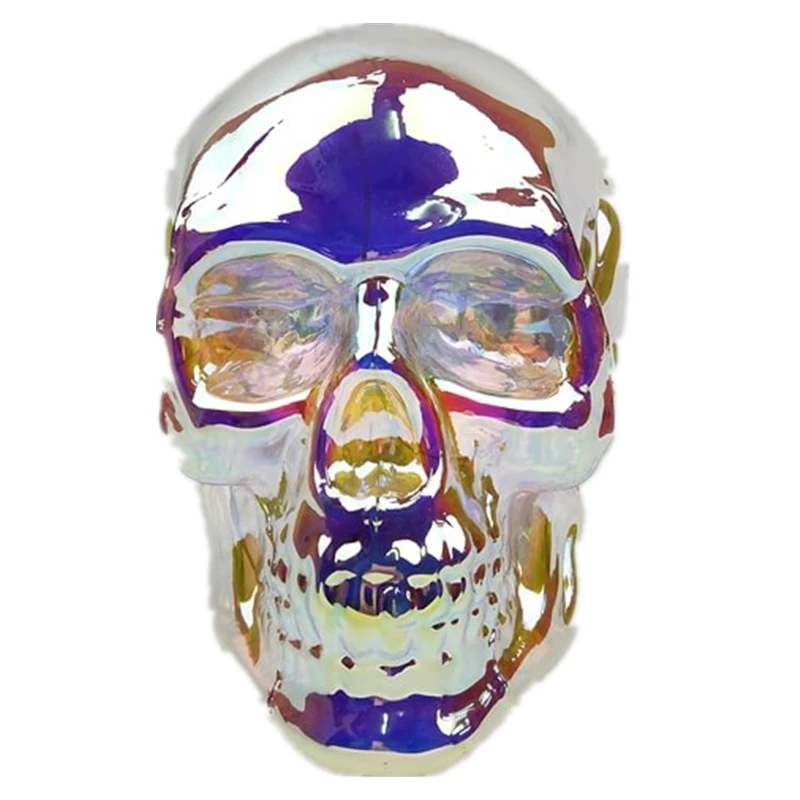 2021 iridescence Factory sale various party holiday eid halloween effect skull for home decoration