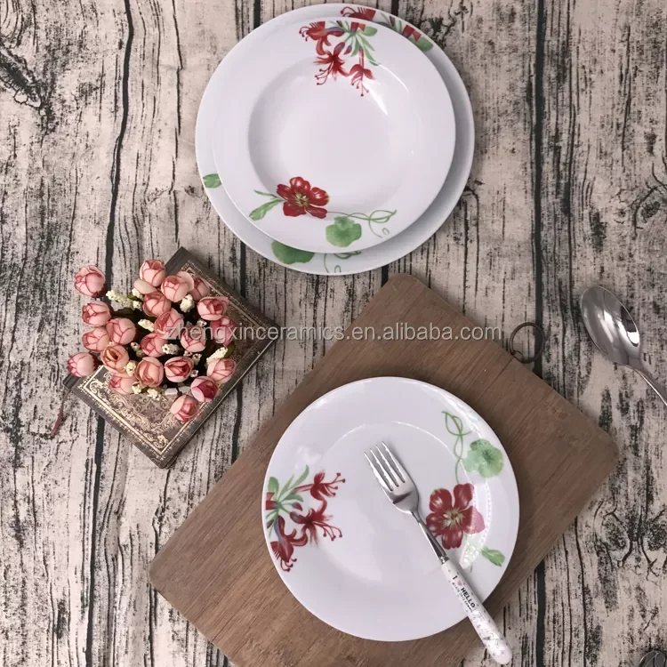 Оптовая продажа набор керамических тарелок для супа белого цвета 18 шт.