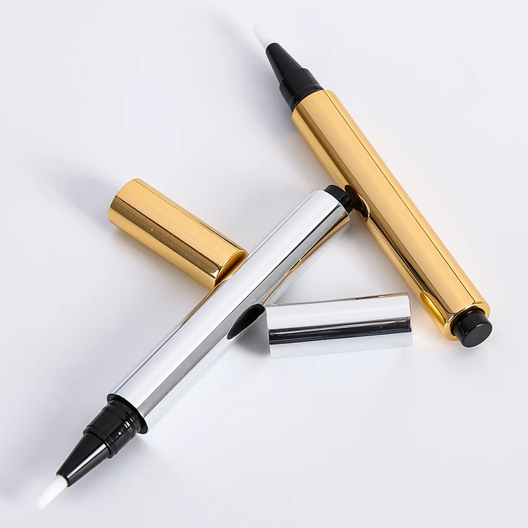 Wholesale 2.8ml Silver aluminum empty click lip oil cosmetic pen