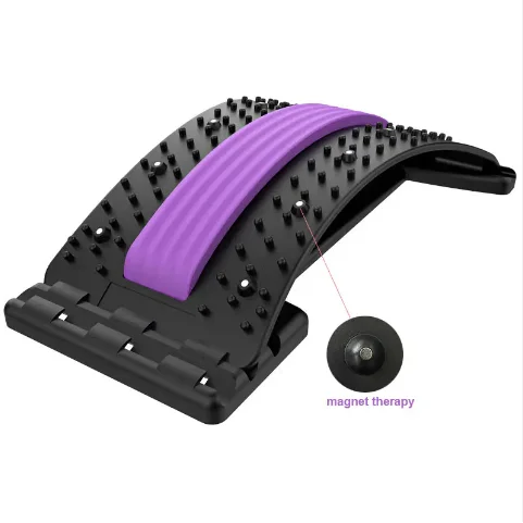 Multi-Level Back Breaker Lumbar Support Board with Magnetic Acupoint Back Stretcher for Lower Back Pain Relief