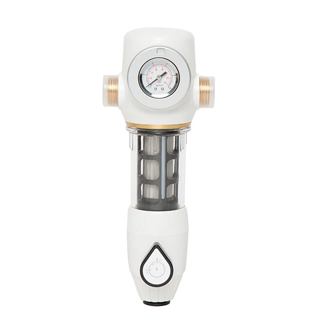 Brass water prefilter brush scraping filter prefilter washable water whole house filter