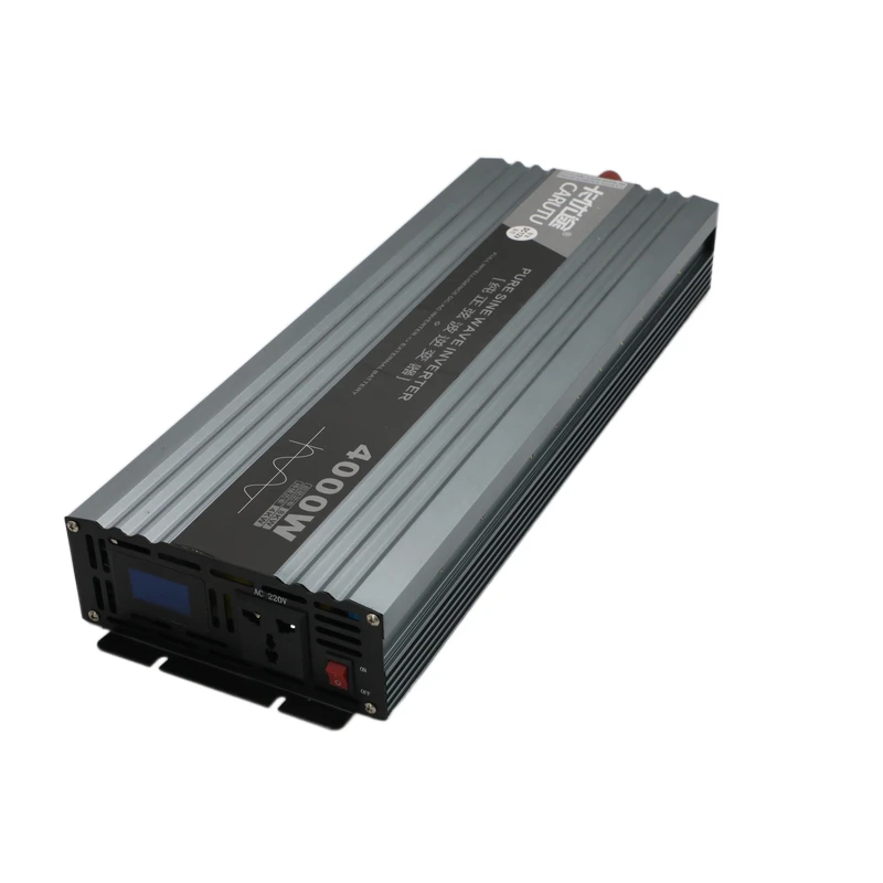 New arrival 12v dc to 220v ac car power inverter 240v dc ac 4000 watt pure sine wave ac inverter solar with display