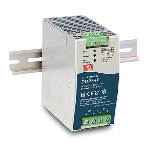 Mean well DUPS40 40A dc din rail ups module