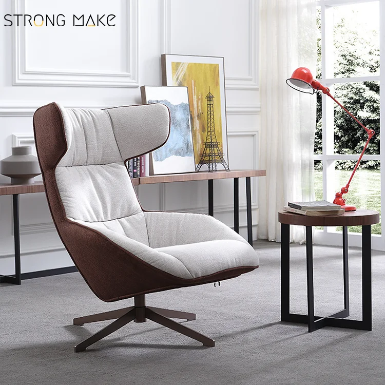 Classic Design Massage Modern Leisure Single Leg Luxury Swivel Leather Chaise De Salon Swivel Living Room Chaise Lounge Chair