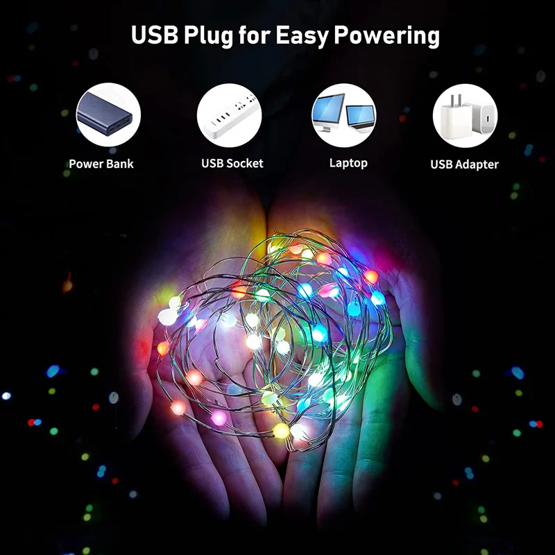 10 м RGB WS2811 Сказочный свет kingyi USB пульт дистанционного управления для свадебного декора освещение водонепроницаемый LED светодиодная гирлянда из медной проволоки